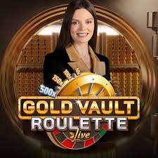 Gold Vault Roulette online game logo by Evolution on coolbet-no.eu